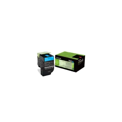 Toner Lexmark 702C cyan | zwrotny | 1000 str.