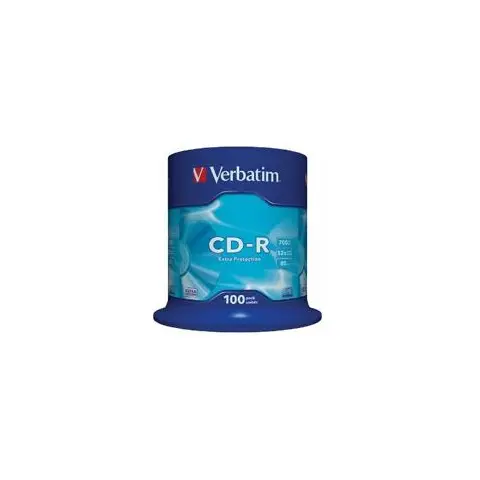 Płyty Verbatim CD-R 700MB 52x - CakeBox - 100szt. - EXTRAPROTECTION