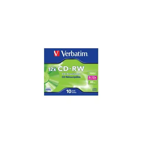 Verbatim CD-RW | 700 MB | x12 | 10szt-3833259