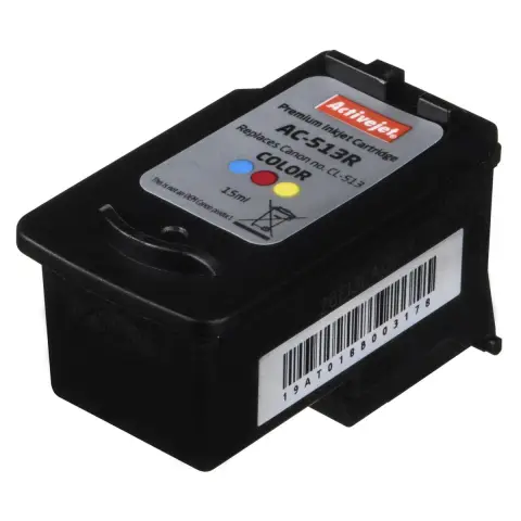 Activejet AC-513R Tusz (zamiennik Canon CL-513; Premium; 15 ml; kolor)-4191861