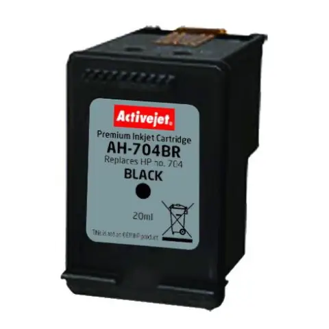 Activejet AH-704BR Tusz (zamiennik HP 704 CN692AE; Premium; 20 ml; czarny)-4218435