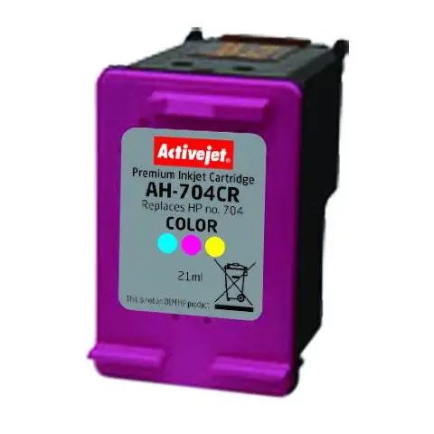 Tusz Activejet AH-704CR (zamiennik HP 704 CN693AE; Premium; 21 ml; kolor)-4218437