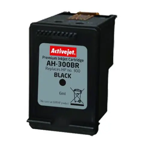 Tusz Activejet AH-300BR (zamiennik HP 300 CC640EE; Premium; 6 ml; czarny)-4226980