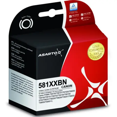 Tusz czarny do Canon TR-7500, TR-7550, TR-8500, TR-8550, TR-6100 - Zamiennik CLI-581BK XXL