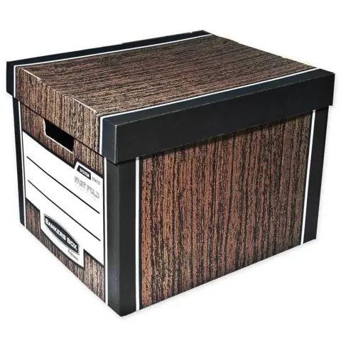 Fellowes Pudło archiwizacyjne Woodgrain  Bankers Box brązowe op 2 szt-4381776