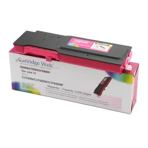 Toner CW-D3760MN Magenta do drukarek Dell (Zamiennik Dell XKGFP / 593-11121) [9k]