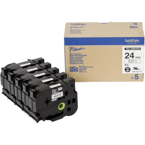 Taśma Brother laminowana 24mm x 8m czarny nadruk / białe tło-4452763