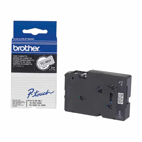 Taśma Brother laminowana 9mm x 7,7m czarny nadruk / przezroczyste tło-4452793