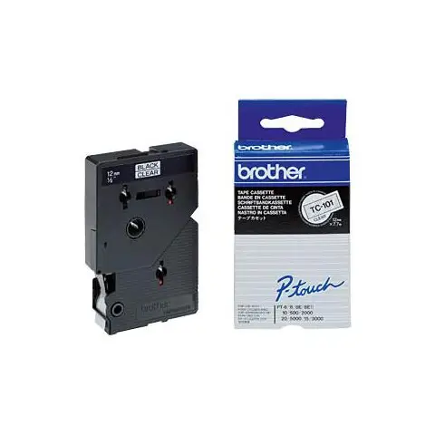Taśma Brother laminowana 12mm x 7,7m czarny nadruk / przezroczyste tło-4452794