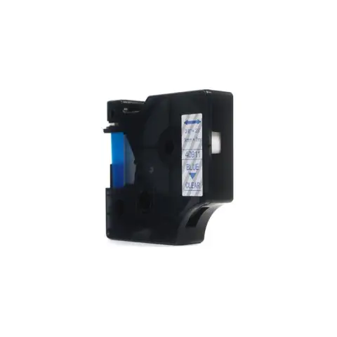 Taśma Dymo D1 Niebieski na Przezroczystym 9mm x 7m  LM100, LM100Plus, LM100Series, LM120P, LM280, LM300, LM350, LM350D,