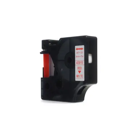 Taśma Dymo D1 Czerwony na Białym 9mm x 7m  LM100, LM100Plus, LM100Series, LM120P, LM280, LM300, LM350, LM350D, LM350Seri