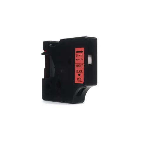 Taśma Dymo D1 Czarny na Czerwonym 9mm x 7m  LM100 , LM120, LM150, LM160, LM200, LM210, LM210D, LM220, LM260, LM260P, LM2