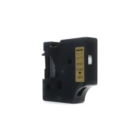 Taśma Dymo D1 Czarny na Złotym 9mm x 7m  LM100, LM100Plus, LM100Series, LM120P, LM280, LM300, LM350, LM350D, LM350Series