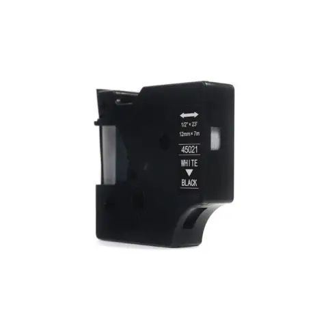 Taśma Dymo D1 Biały na Czarnym 12mm x 7m (45021) (S0720610)  -4467823
