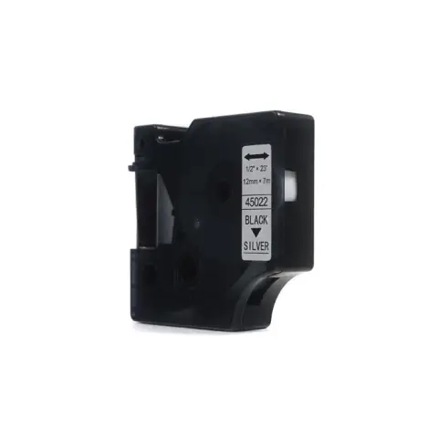 Taśma Dymo D1 Czarny na Srebrnym 12mm x 7m (45022) (S0720620)-4467824