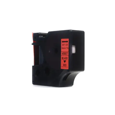 Taśma Dymo D1 Czarny na Czerwonym, 19mm x 7m (45807) (S0720870)-4467834