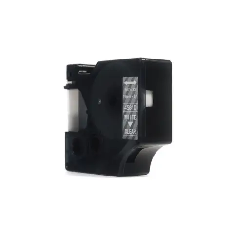 Taśma Dymo D1 Biały na Przezroczystym, 19mm x 7m (45810) (S0720900)-4467837