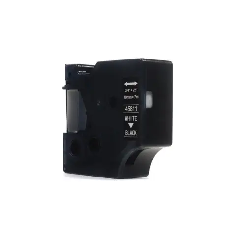 Taśma Dymo D1 Biały na Czarnym, 19mm x 7m (45811) (S0720910)-4467838