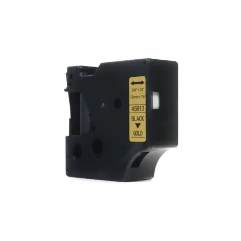Taśma Dymo D1 Czarny na Złotym, 19mm x 7m (45813)-4467840