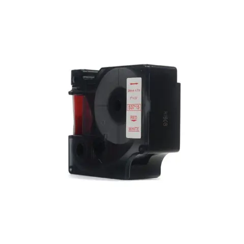 Taśma Dymo D1 Czerwony na Białym, 24mm x 7m (53715) -4467847