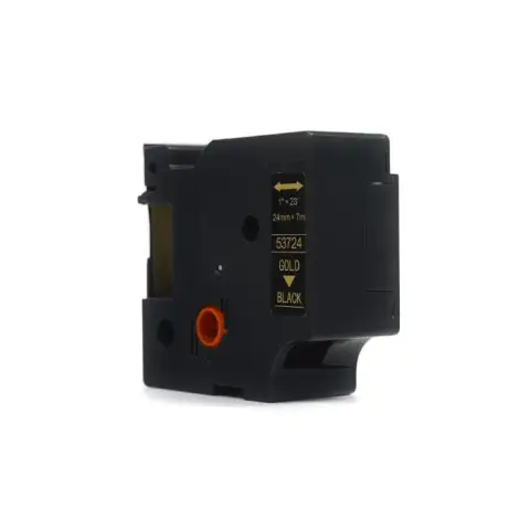 Taśma Dymo D1 Złoty na Czarnym, 24mm x 7m (53724) -4467856
