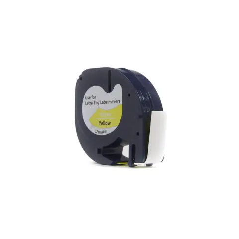 Taśma Dymo LetraTag Czarny na Żółtym, 12mm x 4m (91202, 59423) (S0721570) -4467859