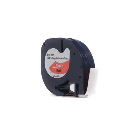 Taśma Dymo LetraTag Czarny na Czerwonym, 12mm x 4m (91203, 59424) (S0721580) -4467860