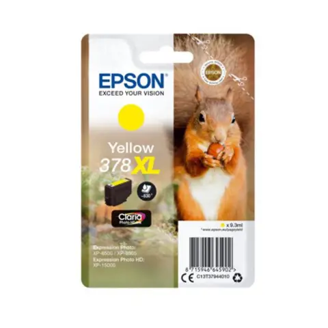 Epson T3794 - Tusz żółty 378XL do Epson Expression Photo HD XP-15000, XP-8000, XP-8005, XP-8500, XP-8505, XP-8600, XP-86