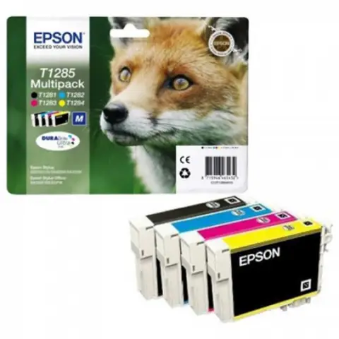 Zestaw tuszy Epson T1285 CMYK do drukarek (Oryginalny) - 4 Pak