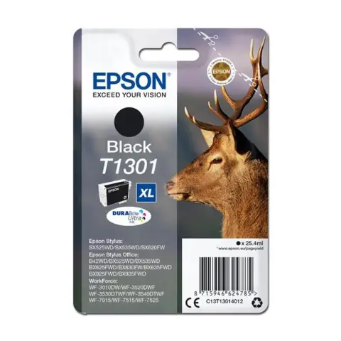 Tusz Epson T1301 Czarny do drukarek (Oryginalny) [25.4ml]