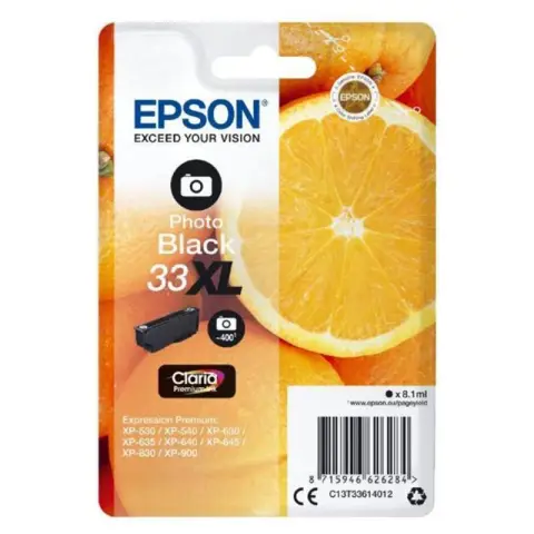 Tusz  Epson  photo  black , Claria T33XL Premium  Ink