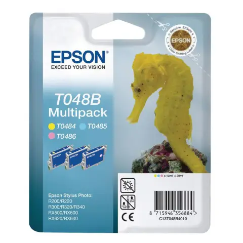 Zestaw tuszy Epson T048B Yellow, Light Cyan, Light Magenta do drukarek (Oryginalny) - 3 Pack [3x13 ml]
