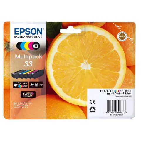 Tusz  Epson zestaw  T33,   CMYK  Claria 33XL