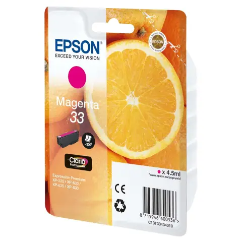 Tusz  Epson  magenta  Claria T33  singlepack