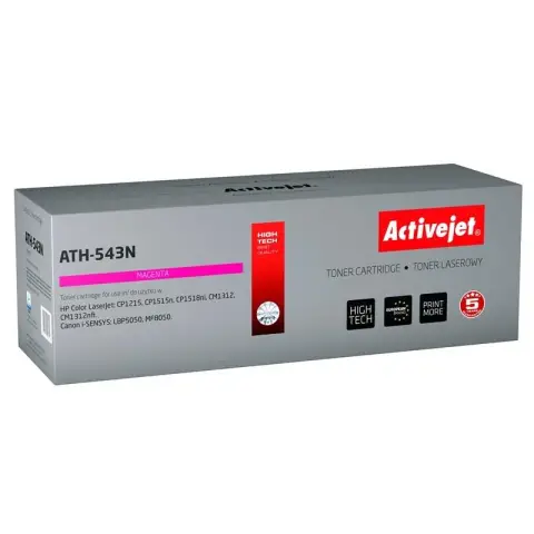 Activejet ATH-543N Toner (zamiennik HP 125A CB543A, Canon CRG-716M; Supreme; 1600 stron; czerwony)