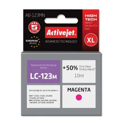 ActiveJet LC123 Magenta - Zamiennik Brother LC123Y