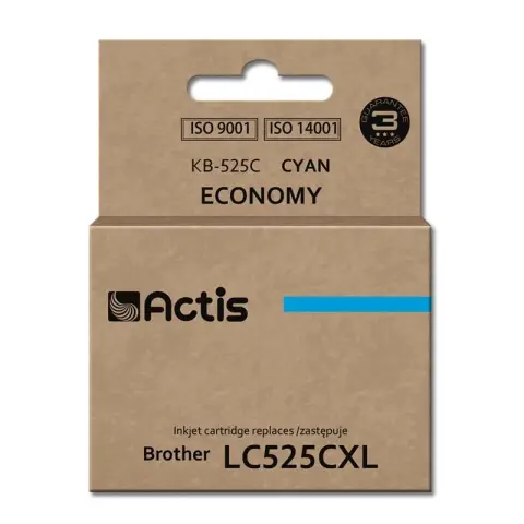 Tusz KB-525C Cyan do drukarek Brother (Zamiennik Brother LC525XLC) [15ml]