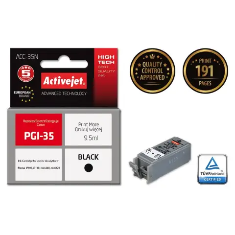 Tusz Activejet ACC-35N (zamiennik Canon PGI-35; Supreme; 9,5 ml; czarny)-4597907