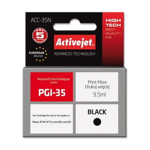 Canon PGI-35 zamiennik ActiveJet - Tusz czarny do Canon iP100, Mini 260, 320