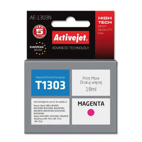 Tusz AE-1303N Magenta do drukarek Epson (Zamiennik Epson T1303) [18 ml]