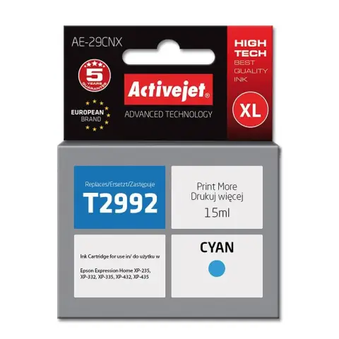 Tusz AE-29CNX Cyan do drukarek Epson (Zamiennik Epson T2992 / 29XL) [15ml]