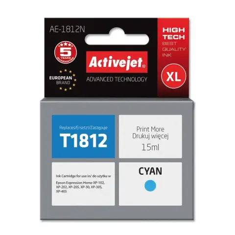 Tusz Epson T1812 cyan zamiennik ActiveJet