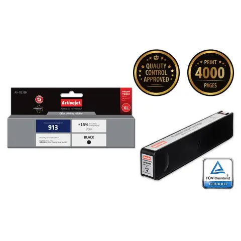 Tusz Activejet AH-913BR (zamiennik HP 913 L0R095AE; Premium; 70 ml; czarny)-4598439