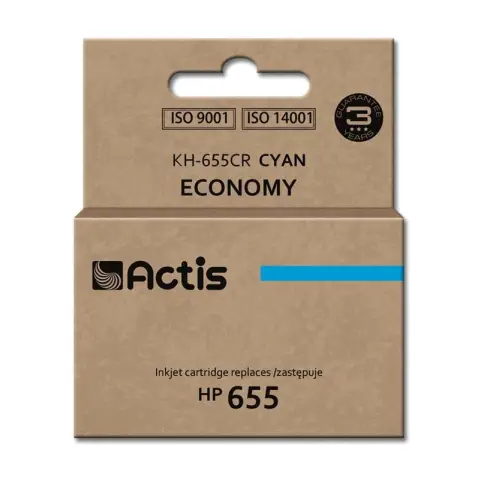 Tusz KH-655CR Cyan do drukarek HP (Zamiennik HP 655 / CZ110AE) [12ml]