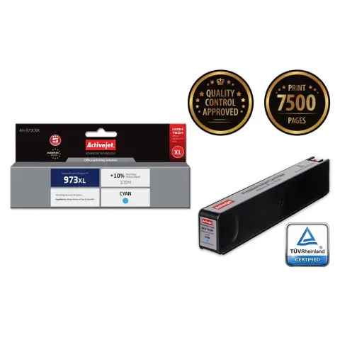 Tusz Activejet AH-973CRX (zamiennik HP 973XL F6T81AE; Premium; 105 ml; niebieski)-4598473