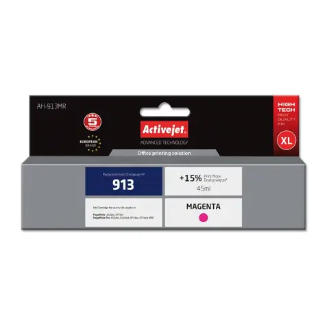 Tusz Activejet AH-913MR (zamiennik HP 913 F6T78AE; Premium; 45 ml; czerwony)-3652936