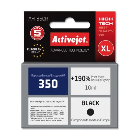 Tusz Activejet AH-350R (zamiennik HP 350 CB335EE; Premium; 10 ml; czarny)-4598856