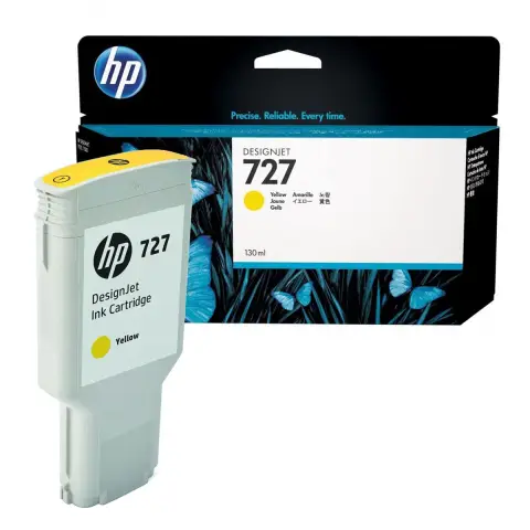 HP F9J78A - Tusz żółty HP 727 do HP DesignJet T-920, T-930, T-1500, T-1530, T-2500, T-2530