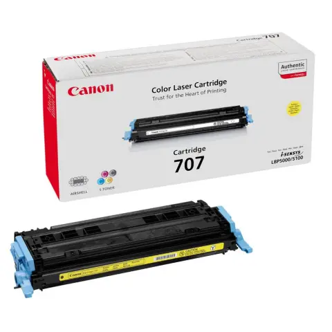 Toner Canon CRG-707Y Yellow do kopiarek (Oryginalny)