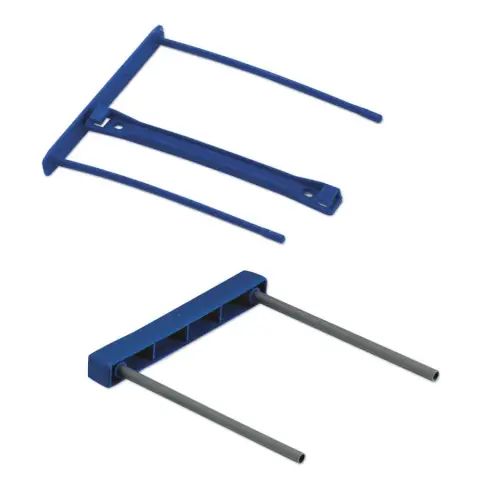 Klips do dokumentów Pro Clip 100 mm, 50 szt., niebieski – z rączką